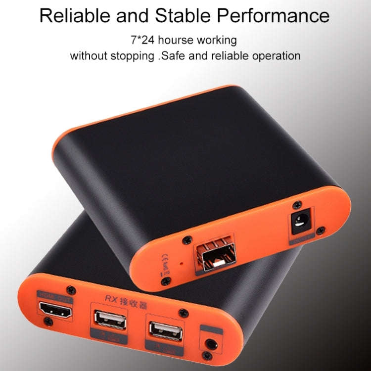 OPT882-KVM HDMI Extender (Receiver & Sender) Fiber Optic Extender with USB Port and KVM Function,...