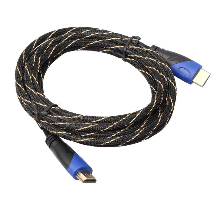 5m HDMI 1.4 Version 1080P Woven Net Line Blue Black Head HDMI Male to HDMI Male Audio Video Conne...