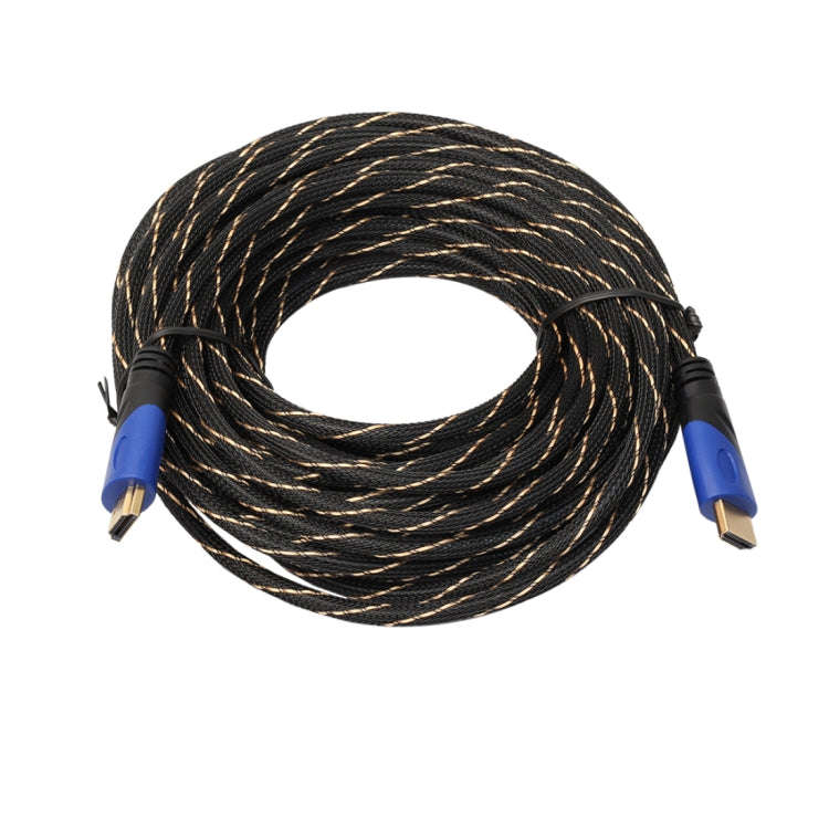 15m HDMI 1.4 Version 1080P Woven Net Line Blue Black Head HDMI Male to HDMI Male Audio Video Conn...