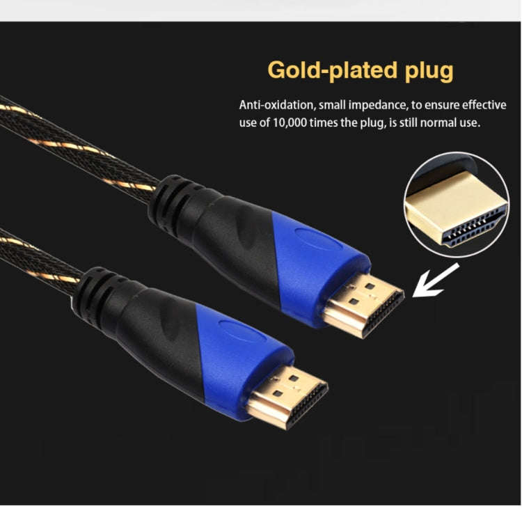 3m HDMI 1.4 Version 1080P Woven Net Line Blue Black Head HDMI Male to HDMI Male Audio Video Conne...