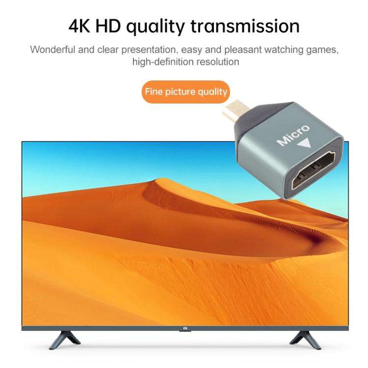 Micro HDMI Male to HDMI Female Gold-plated Head Adapter