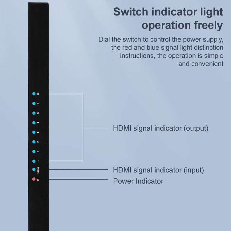 Measy SPH108 1 to 8 4K HDMI 1080P Simultaneous Display Splitter, US Plug