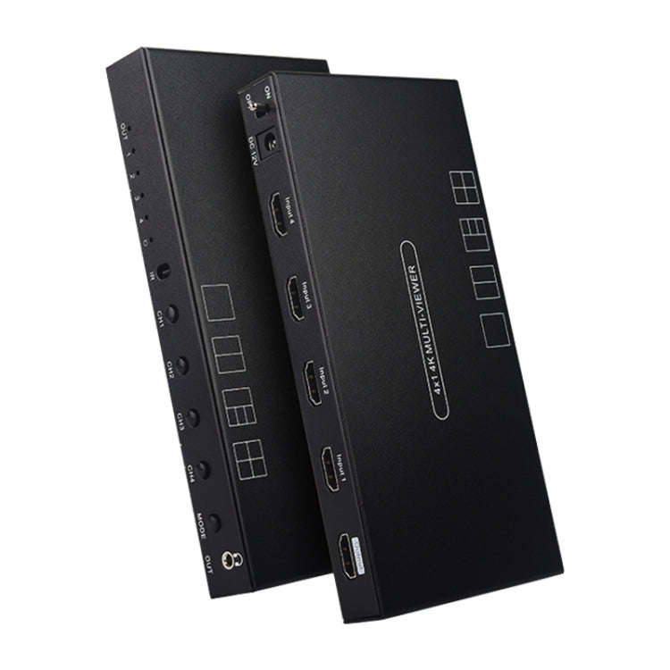 Measy MV4341 4K 30Hz 4 In 1 Out HDMI Quad Screen Splitter, Plug Type: EU Plug (Black)