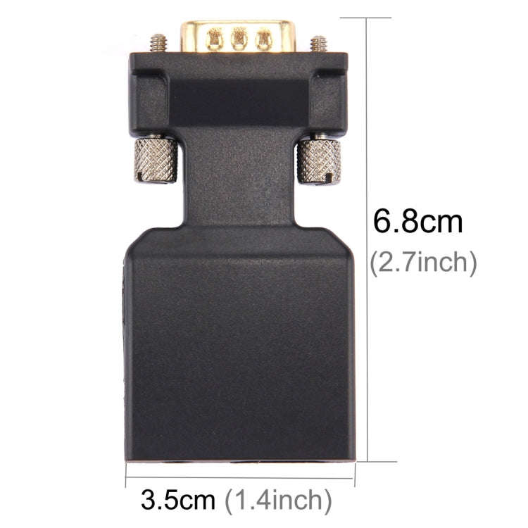 HD 1080P VGA to HDMI + Audio Video Output Converter Adapter for HDTV Monitor Projector(Black)