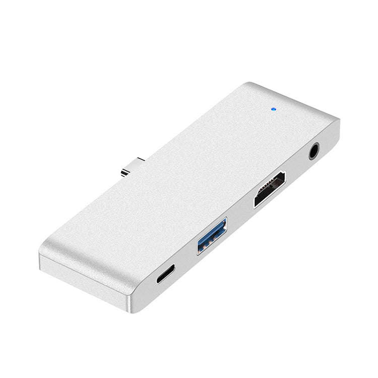 HW-TC29 4 In 1 Type-C / USB-C Multifunctional Extension HUB Adapter iPad Pro Hub (Silver)