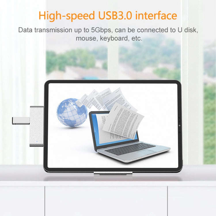 HW-TC29 4 In 1 Type-C / USB-C Multifunctional Extension HUB Adapter iPad Pro Hub (Silver)
