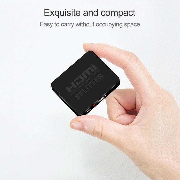 1x2 Mini HDMI Amplifier Splitter, Support 3D & 4K x 2K (Black)