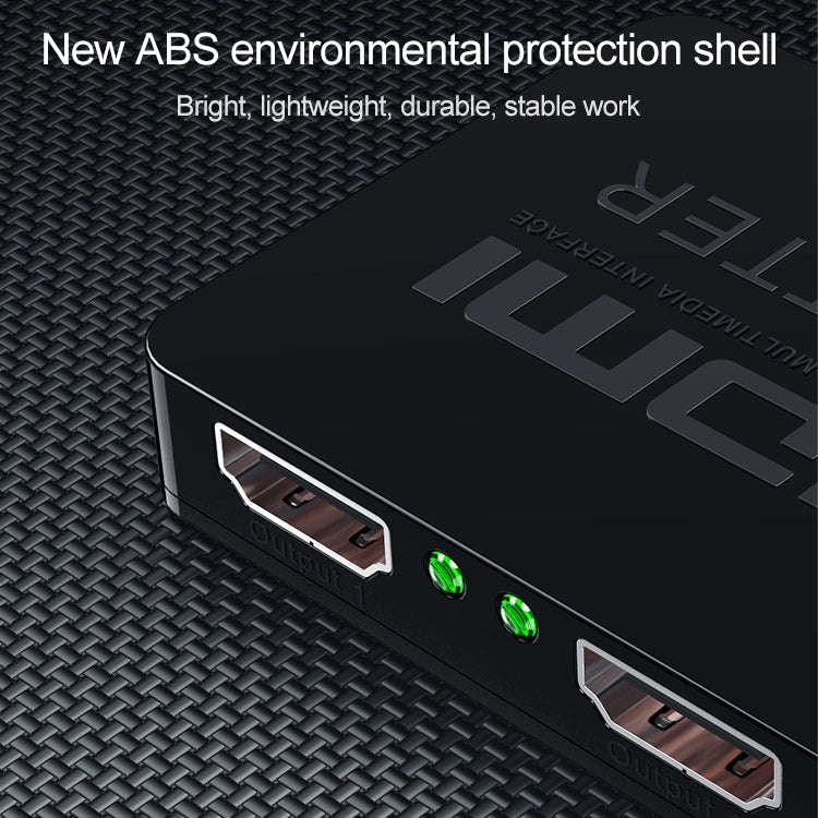 1x2 Mini HDMI Amplifier Splitter, Support 3D & 4K x 2K (Black)