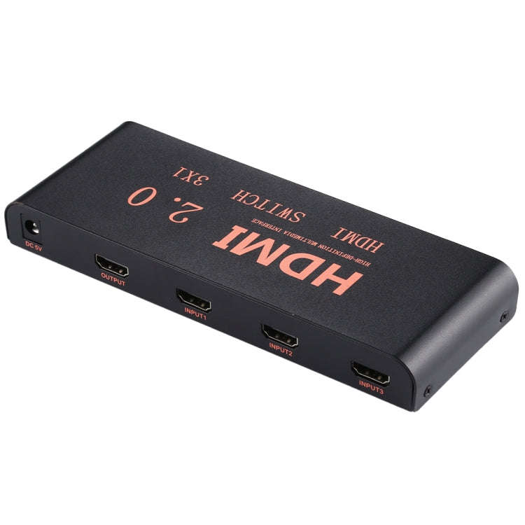 3X1 4K/60Hz HDMI 2.0 Switch with Remote Control, EU Plug