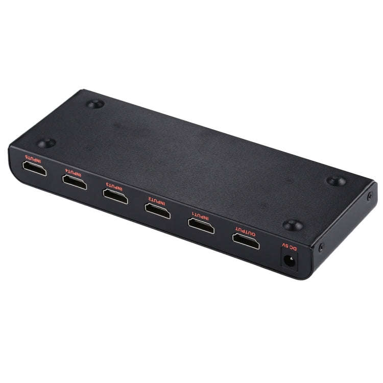 5X1 4K/60Hz HDMI 2.0 Switch with Remote Control, EU Plug