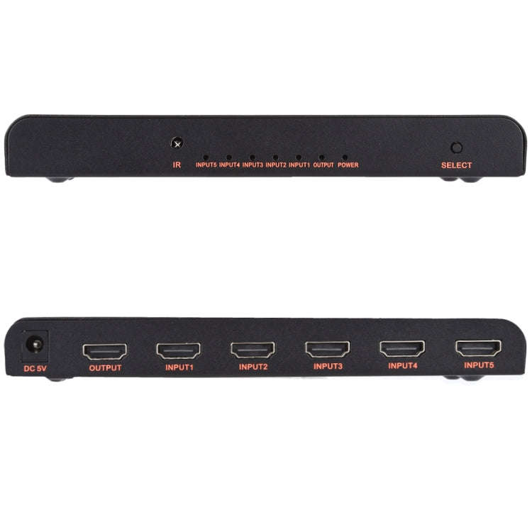 5X1 4K/60Hz HDMI 2.0 Switch with Remote Control, EU Plug