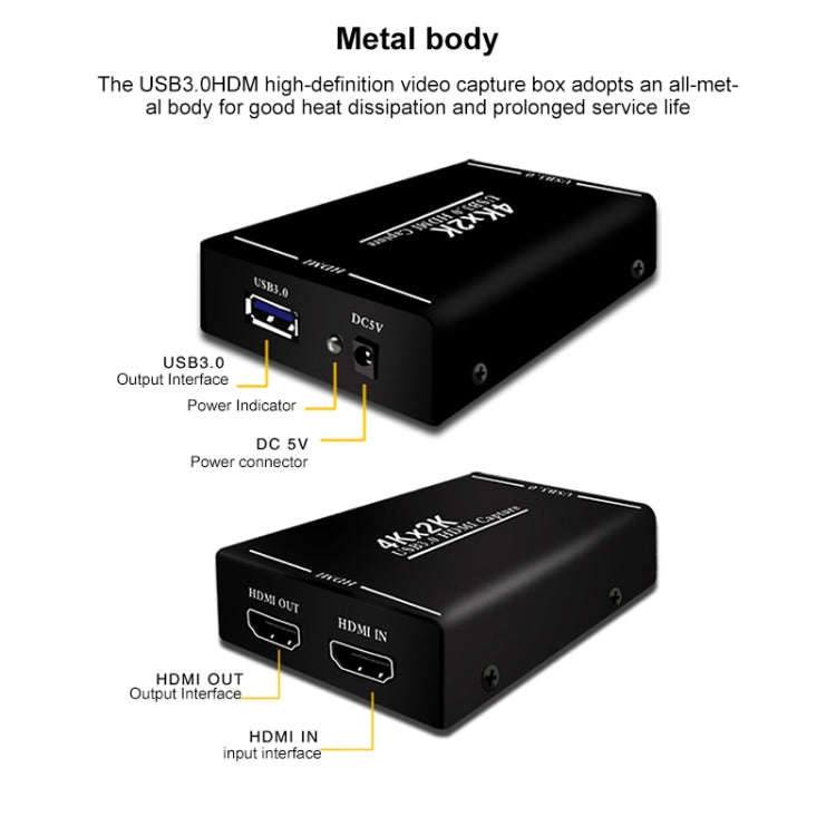 EC289 4K HDMI USB3.0 HD Video Capture Recorder Box