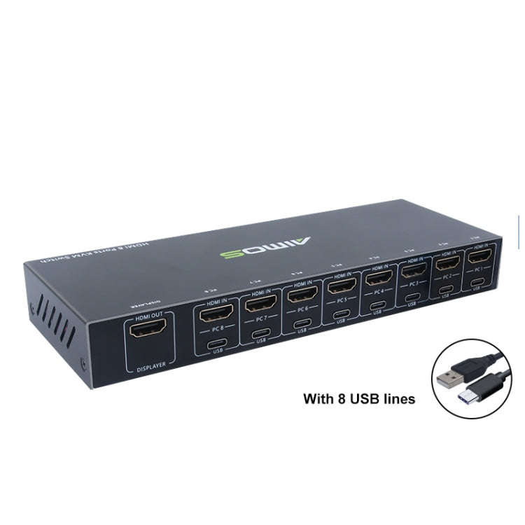 AIMOS AM-KVM801 HDMI 8 Ports KVM Switch