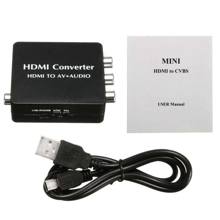 HDMI to AV Audio Converter Support SPDIF Coaxial Audio NTSC PAL Composite Video HDMI to 3RCA Adap...