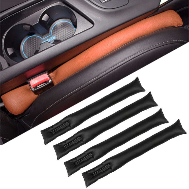 4 PCS Car Styling Accessories Seat Gap Filler Leather Pad Spacer Protective Softer Bar Slot Plug ...
