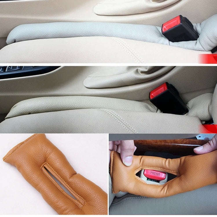 4 PCS Car Styling Accessories Seat Gap Filler Leather Pad Spacer Protective Softer Bar Slot Plug ...