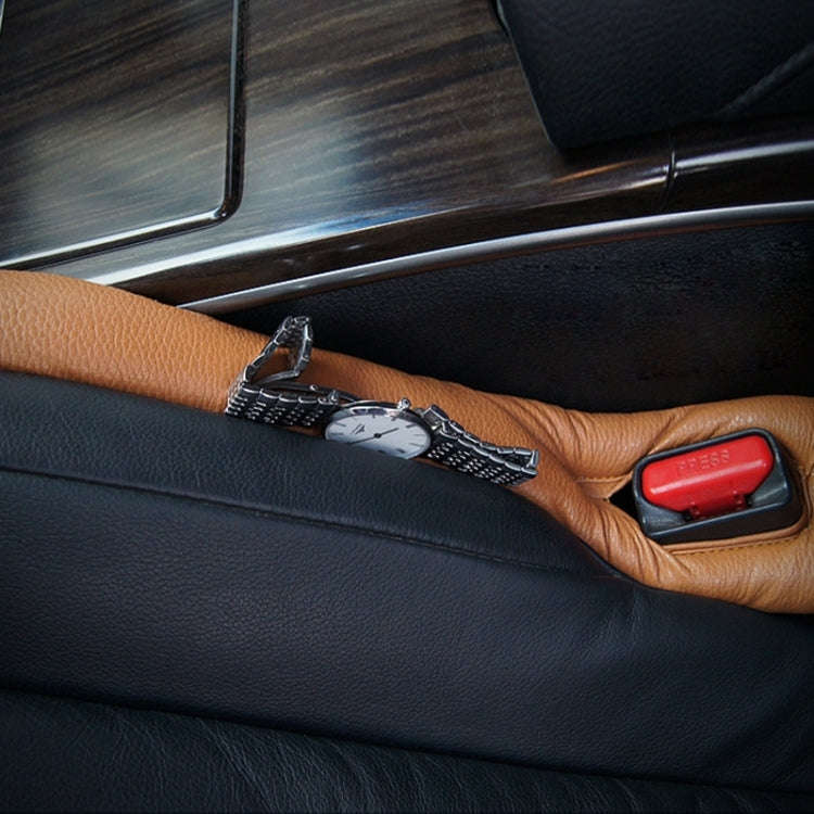 4 PCS Car Styling Accessories Seat Gap Filler Leather Pad Spacer Protective Softer Bar Slot Plug ...