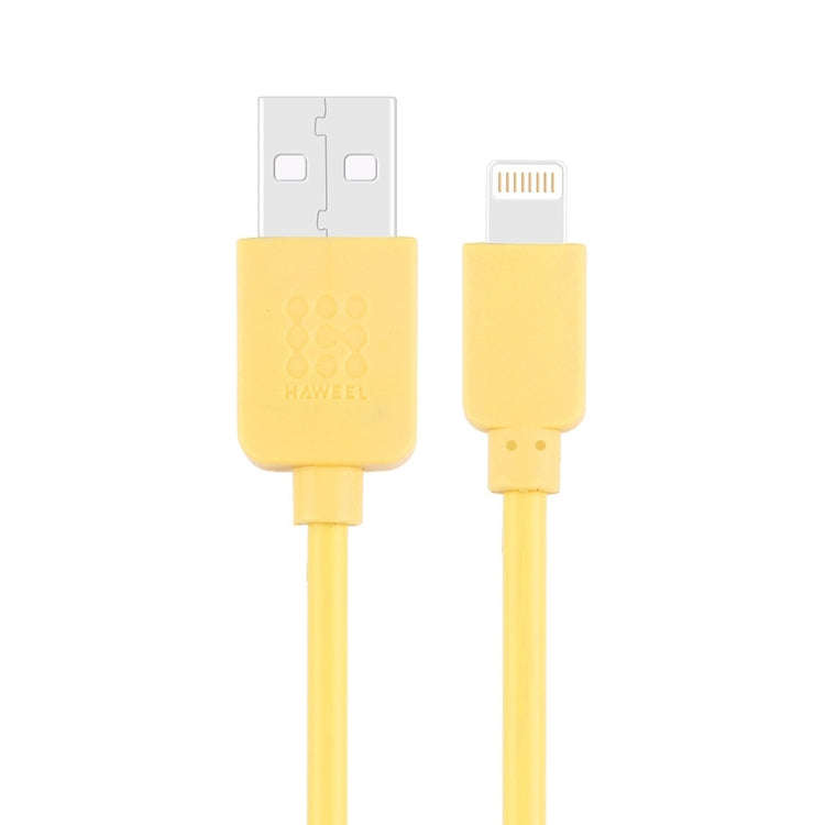 HAWEEL 1m High Speed 35 Cores 8 Pin to USB Sync Charging Cable for iPhone, iPad(Yellow)