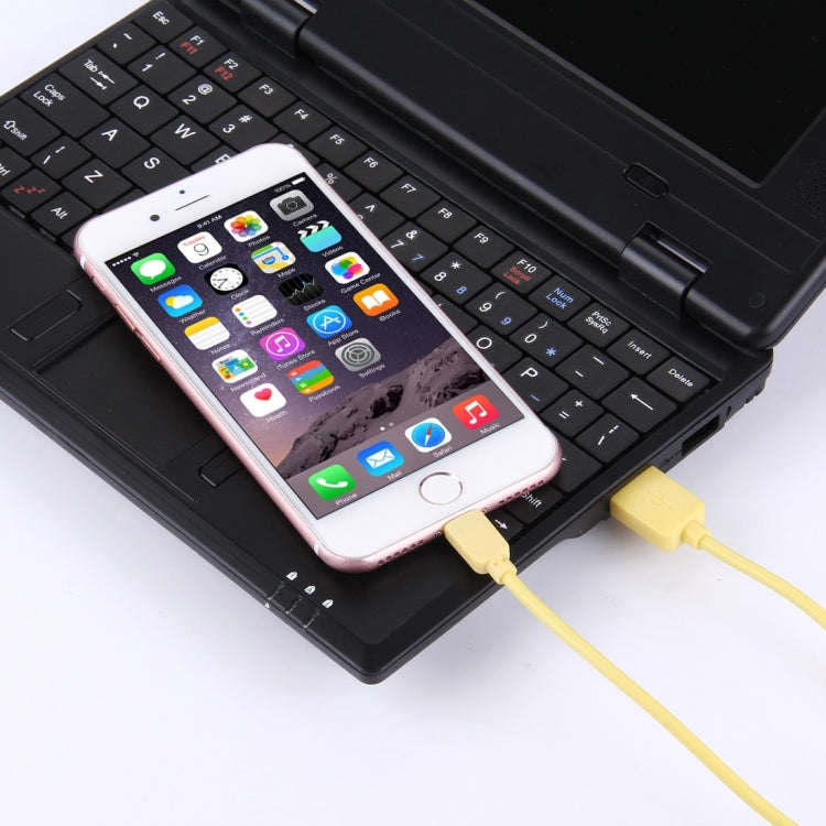 HAWEEL 1m High Speed 35 Cores 8 Pin to USB Sync Charging Cable for iPhone, iPad(Yellow)