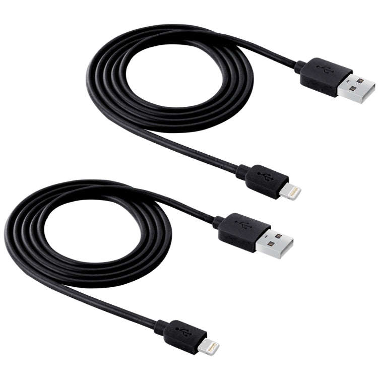 2 PCS HAWEEL 1m High Speed 8 pin to USB Sync and Charging Cable Kit for iPhone, iPad(Black)