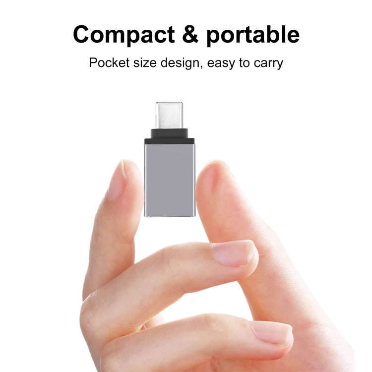 HAWEEL USB-C / Type-C Male to USB 3.0 Female OTG Data Transmission Adapter(Grey)