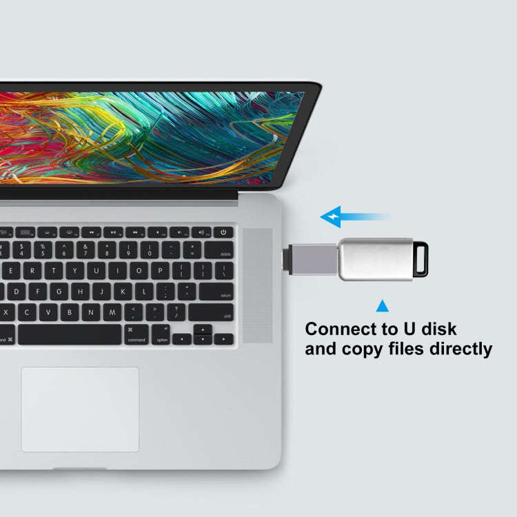 HAWEEL USB-C / Type-C Male to USB 3.0 Female OTG Data Transmission Adapter(Grey)