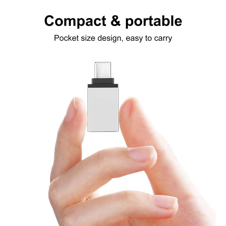 HAWEEL USB-C / Type-C Male to USB 3.0 Female OTG Data Transmission Adapter(Silver)