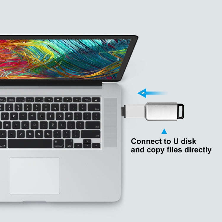 HAWEEL USB-C / Type-C Male to USB 3.0 Female OTG Data Transmission Adapter(Silver)
