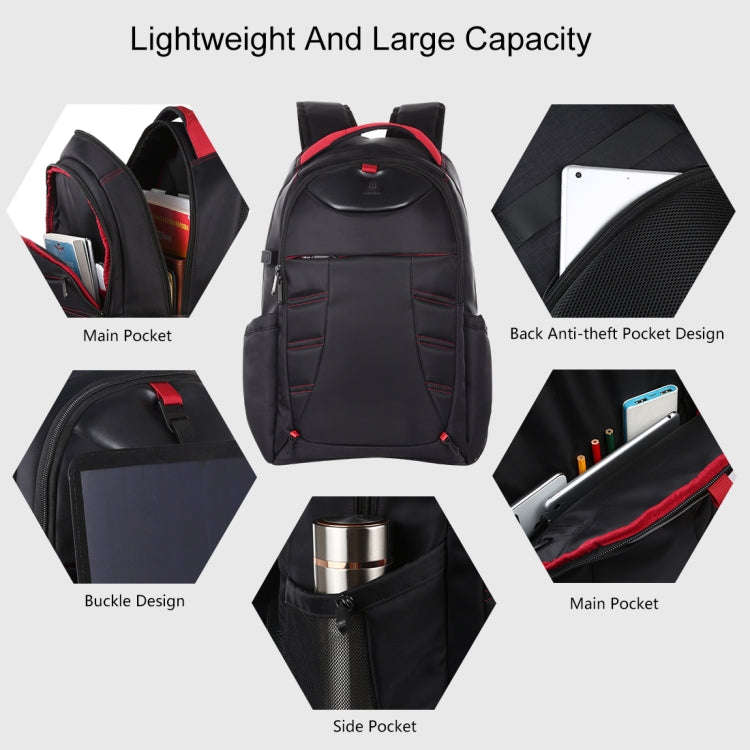 HAWEEL Foldable Removable Outdoor Portable Dual Shoulders Laptop Backpack(Black)