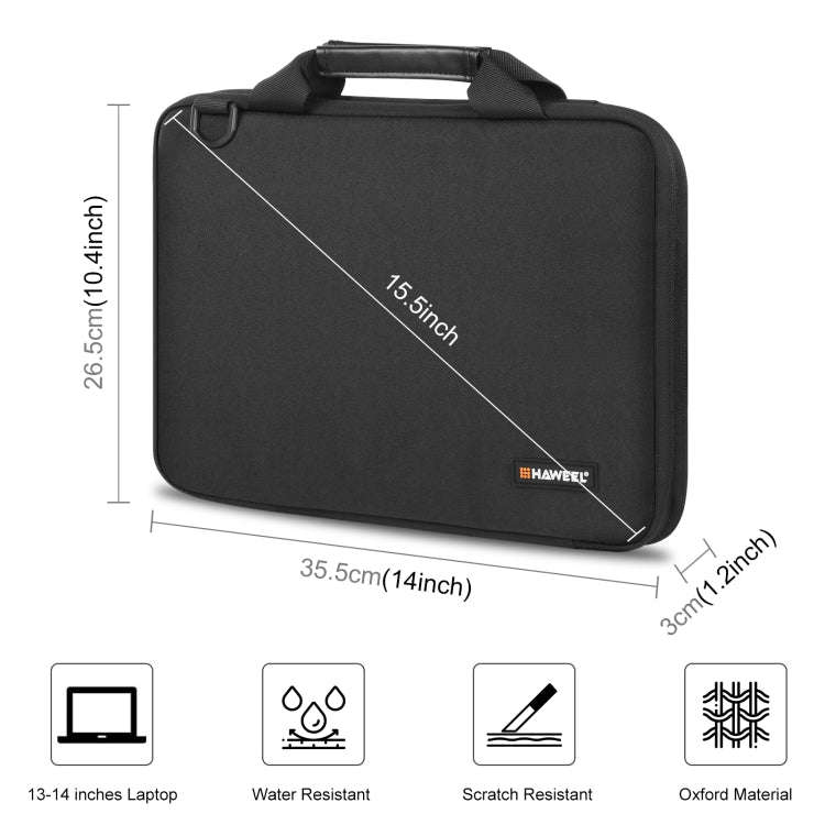 HAWEEL 13.0 inch-14.0 inch Briefcase Crossbody Laptop Bag For Macbook, Lenovo Thinkpad, ASUS, HP(...