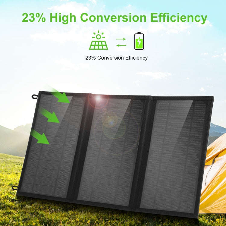 HAWEEL 18W 3 Panels Foldable Solar Panel Charger Bag with 5V / 3.1A Max Dual USB Ports, Support Q...
