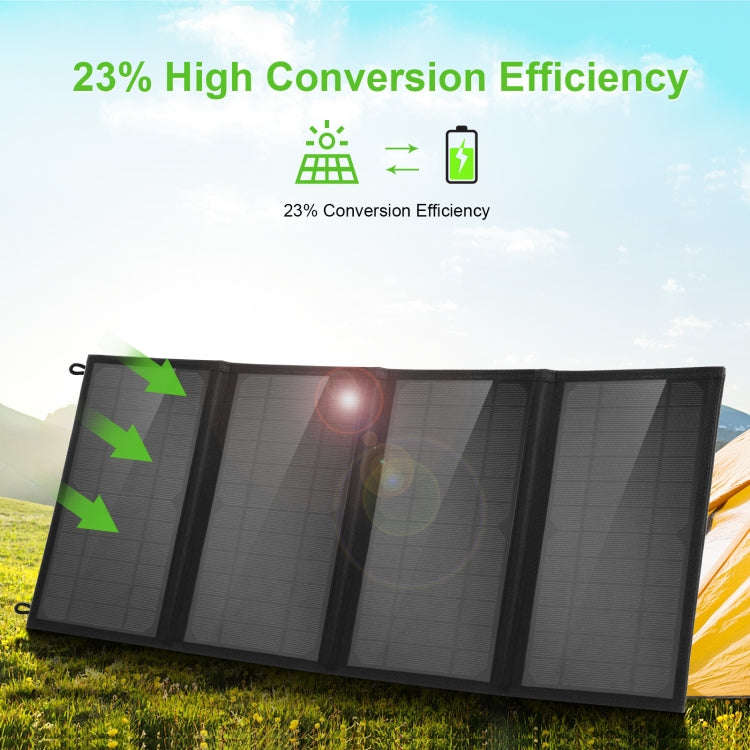HAWEEL 24W 4 Panels Foldable Solar Panel Charger Bag with 5V / 3.1A Max Dual USB Ports, Support Q...