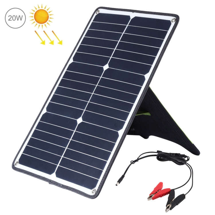 HAWEEL Portable 20W Monocrystalline Silicon Solar Power Panel Charger, with USB Port & Holder & T...