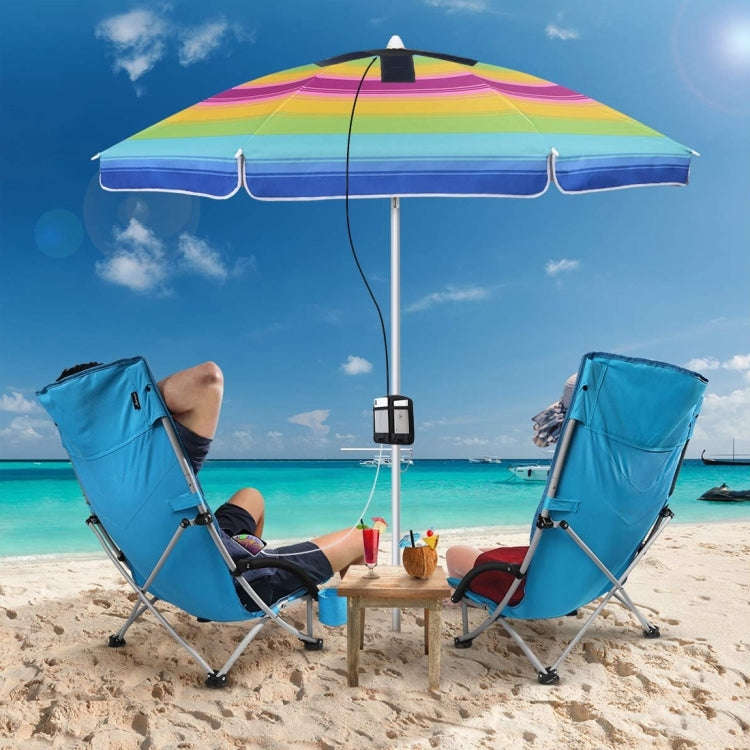 HAWEEL 42W Foldable Umbrella Top Solar Panel Charger with 5V 3.0A Max Dual USB Ports, Support QC3...