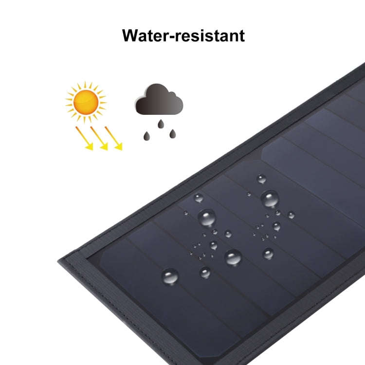 HAWEEL 42W Foldable Umbrella Top Solar Panel Charger with 5V 3.0A Max Dual USB Ports, Support QC3...