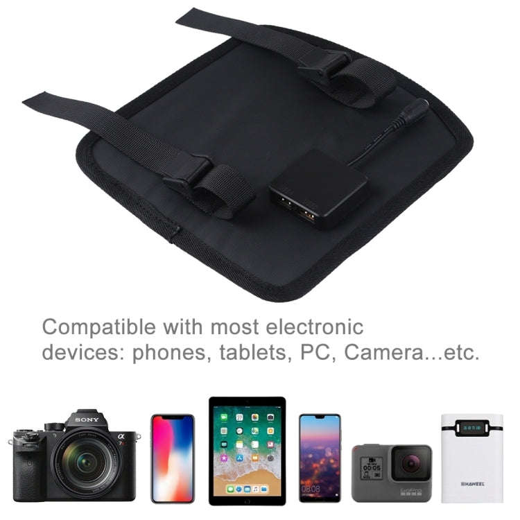 HAWEEL 42W Foldable Umbrella Top Solar Panel Charger with 5V 3.0A Max Dual USB Ports, Support QC3...