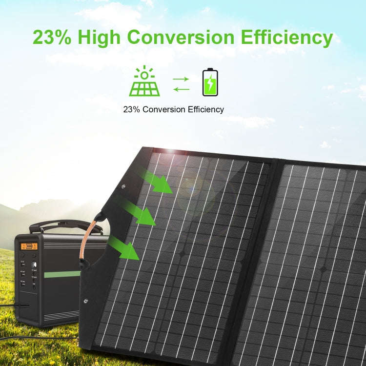 HAWEEL 100W Foldable Solar Panel Charger Travel Folding Bag (Black)