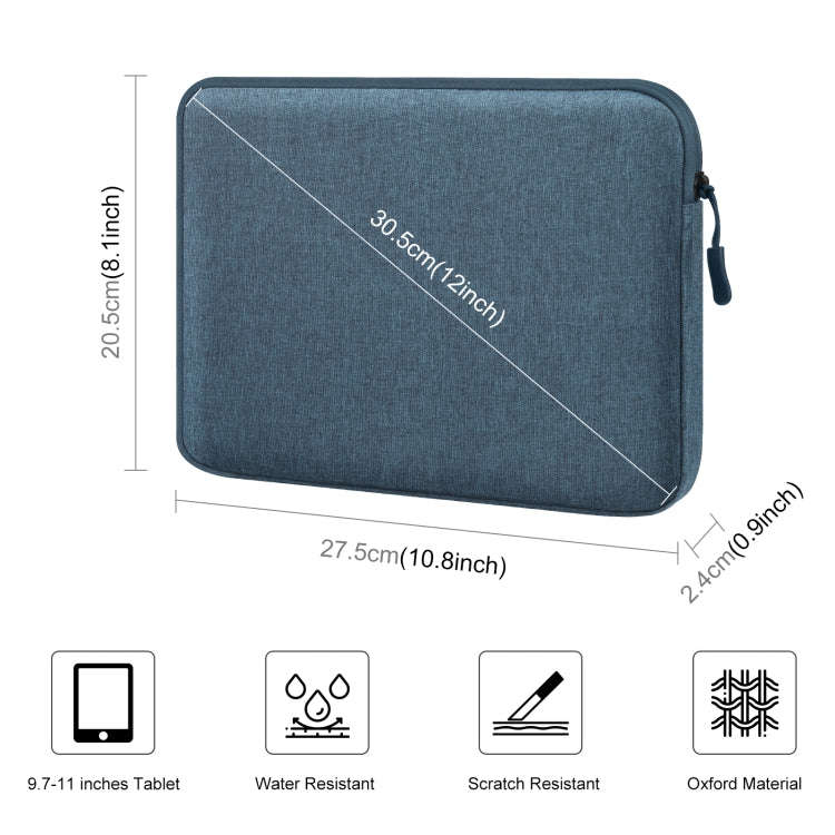 HAWEEL 11 inch Tablet Sleeve Case Zipper Briefcase Bag for 9.7-11.0 inch Tablets(Dark Blue)