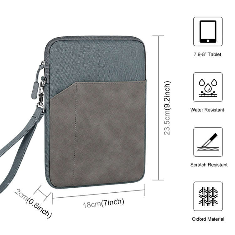 HAWEEL Splash-proof Pouch Sleeve Tablet Bag for iPad mini, 7.9-8.4 inch Tablets(Grey)
