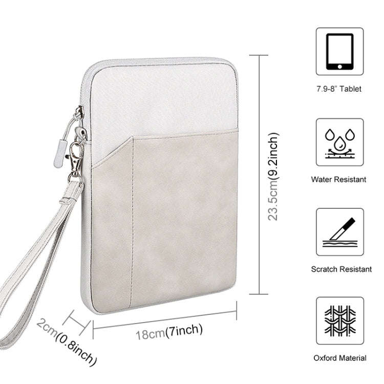 HAWEEL Splash-proof Pouch Sleeve Tablet Bag for iPad mini, 7.9-8.4 inch Tablets(Light Grey)
