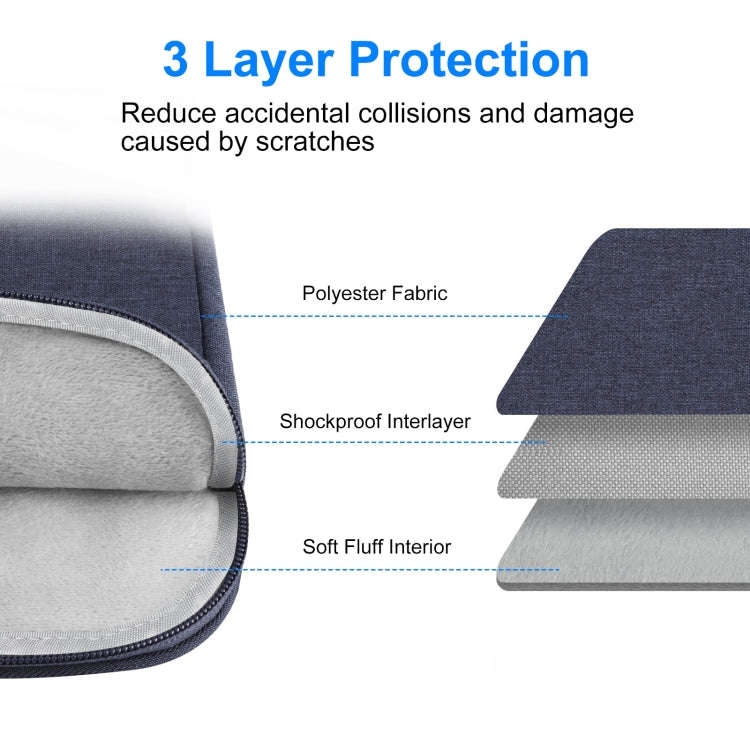 HAWEEL Laptop Sleeve Case Zipper Briefcase Bag with Handle for 14-15 inch Laptop(Gray Blue)
