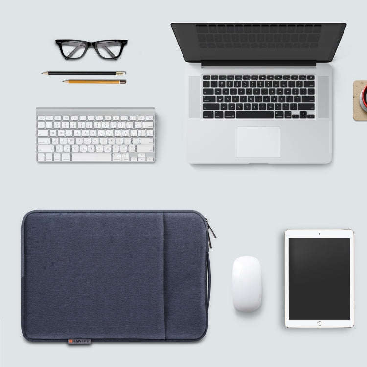 HAWEEL Laptop Sleeve Case Zipper Briefcase Bag with Handle for 14-15 inch Laptop(Gray Blue)