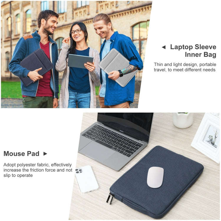 HAWEEL Laptop Sleeve Case Zipper Briefcase Bag with Handle for 14-15 inch Laptop(Gray Blue)