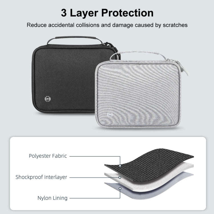 HAWEEL Passport Wallet Document Organizer Credit Cards Case Bag with Handle (Black)