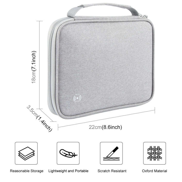 HAWEEL Passport Wallet Document Organizer Credit Cards Case Bag with Handle (Grey)