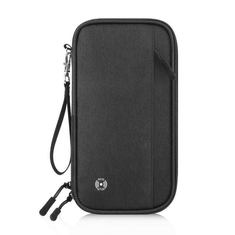HAWEEL Clutch Bag Passport Wallet Document Organizer Credit Cards Case Bag (Black)