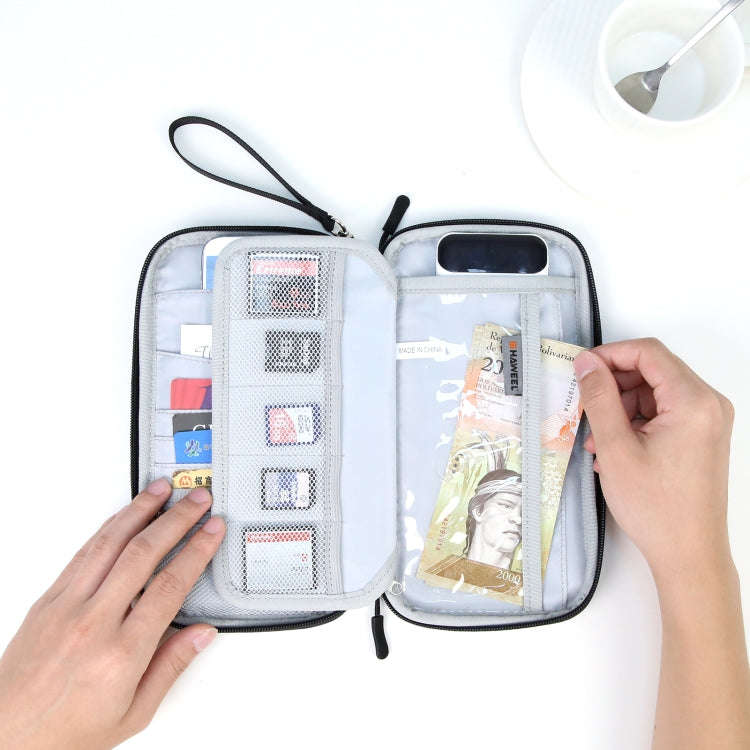 HAWEEL Clutch Bag Passport Wallet Document Organizer Credit Cards Case Bag (Black)