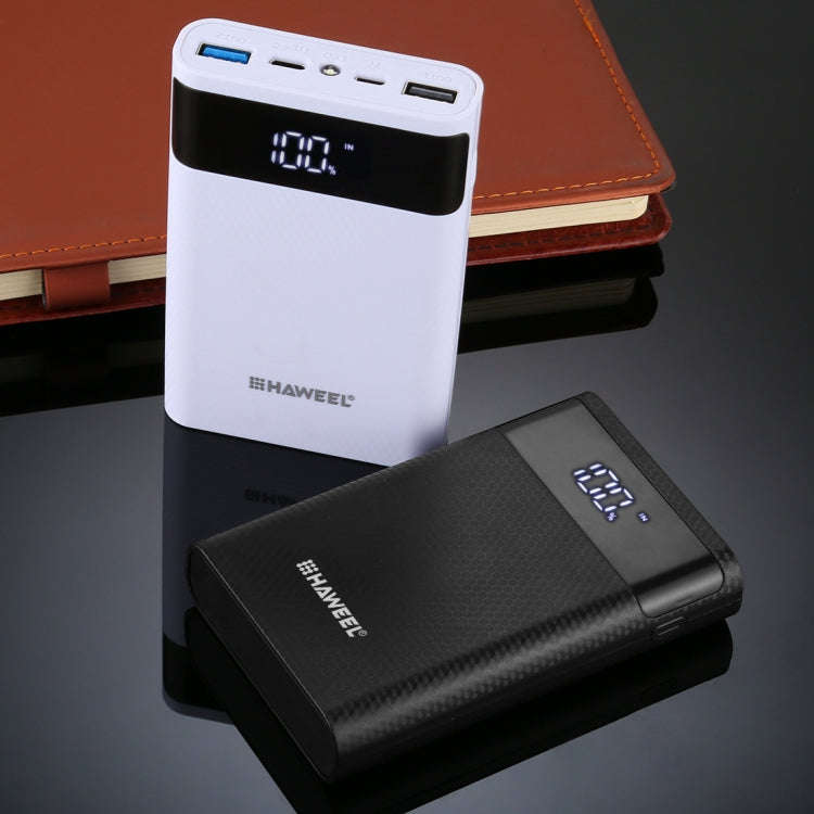 HAWEEL DIY 4x 18650 Battery (Not Included) 12000mAh Dual-way QC Charger Power Bank Shell Box with...