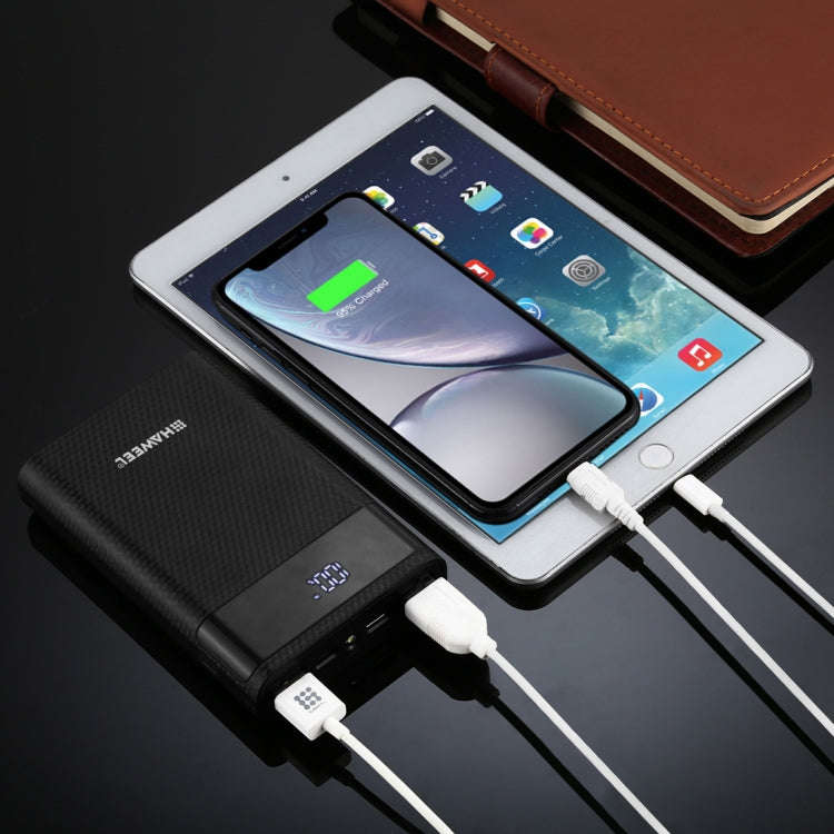 HAWEEL DIY 4x 18650 Battery (Not Included) 12000mAh Dual-way QC Charger Power Bank Shell Box with...