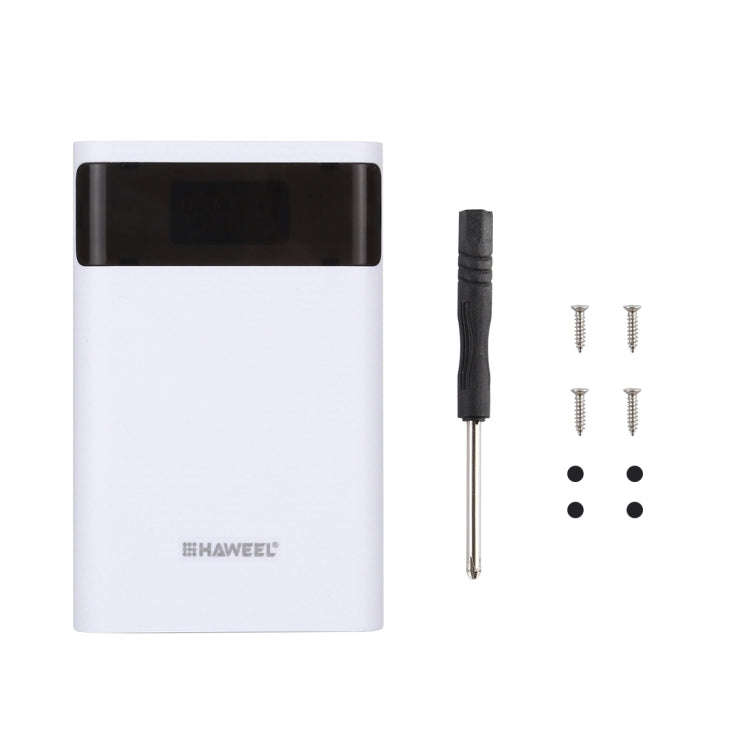 HAWEEL DIY 4x 18650 Battery (Not Included) 12000mAh Dual-way QC Charger Power Bank Shell Box with...